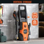 Keenstone Electric Pressure Washer, 4200PSI Max 3 GPM Power Washer with 35FT Power Cord 20FT Hose 5 Nozzles,Soap Cannon for Cars Patios - Image 5