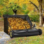 Towallmark Lawn Sweeper, 44 Inch Tow Behind Leaf Collector, Heavy Duty Grass Sweeper With Adjustable Height, Large Capacity Debris Collector For Yard Lawn Care,
