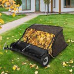 Towallmark Lawn Sweeper, 44 Inch Tow Behind Leaf Collector, Heavy Duty Grass Sweeper With Adjustable Height, Large Capacity Debris Collector For Yard Lawn Care, - Image 8