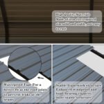 Heavy Duty 20x20 ft Steel Carport - Reinforced Frame All-Weather Protection for 2 Cars, Trucks, Boats, RVs ,Portable Garage Shelter for Yard, Backyard - Image 4