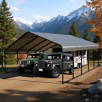Heavy Duty 20x20 ft Steel Carport - Reinforced Frame All-Weather Protection for 2 Cars, Trucks, Boats, RVs ,Portable Garage Shelter for Yard, Backyard - Image 5
