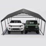 Heavy Duty 20x20 ft Steel Carport - Reinforced Frame All-Weather Protection for 2 Cars, Trucks, Boats, RVs ,Portable Garage Shelter for Yard, Backyard - Image 7