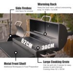 laraVist Charcoal Offset Smoker Grill, Dual-Zone BBQ with Thermometer & Wheels, Family-Size 512 sq.in - Image 2