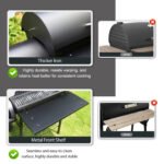 laraVist Charcoal Offset Smoker Grill, Dual-Zone BBQ with Thermometer & Wheels, Family-Size 512 sq.in - Image 5