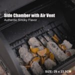 laraVist Charcoal Offset Smoker Grill, Dual-Zone BBQ with Thermometer & Wheels, Family-Size 512 sq.in - Image 8