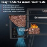 PARGRILL 467 sq.in Wood Pellet Grill & Smoker, BBQ Grill with Auto Temperature Control, for Outdoor Cooking, Patio and Backyard, Bronze Black - Image 4