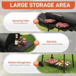 Zimtown BBQ Charcoal Grill Outdoor Barbecue Pit with Offset Smoker for Outdoor Cooking - Image 4