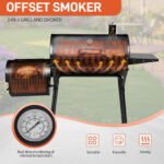 Zimtown BBQ Charcoal Grill Outdoor Barbecue Pit with Offset Smoker for Outdoor Cooking - Image 6