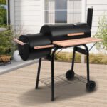 Seizeen Charcoal Grill w/Smoker, Outdoor BBQ Grill with Side Table, Portable Offset Smoker W/2-Zone Area - Image 6