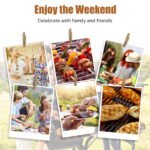 Charcoal Grill Outdoor Barrel Grill, 30 inch BBQ Grill with Warming Rack & Foldable Side Shelf, Offset Smoker Grill with Thermometer for Outdoor Cooking, Black - Image 2