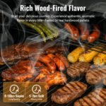 Z GRILLS Upgrade 567 Sq.in Cooking Area Wood Pellet Grill & Smoker 8 in 1 BBQ Smoker with PID Controller, 10 Lbs Hopper, Storage Shelf for Outdoor BBQ - Image 7