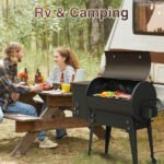 KingChii 456 SQ.IN. Wood Pellet Grill & Smoker with Automatic Temperature Control, Foldable Legs for Easy Storage and Transport, Multifunctional BBQ Grill for O - Image 7