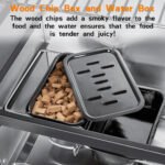 Masion Backyards 40" Electric Smoker Grill, Black – Vertical BBQ Smoker with 633 Sq In Cooking Space, 4 Removable Racks, Meat Probe & Easy-Load Wood Chip Tray - Image 3