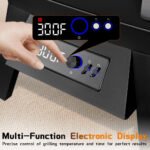 Masion Backyards 40" Electric Smoker Grill, Black – Vertical BBQ Smoker with 633 Sq In Cooking Space, 4 Removable Racks, Meat Probe & Easy-Load Wood Chip Tray - Image 5