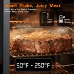 Masion Backyards 40" Electric Smoker Grill, Black – Vertical BBQ Smoker with 633 Sq In Cooking Space, 4 Removable Racks, Meat Probe & Easy-Load Wood Chip Tray - Image 7