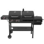 Royal Gourmet ZH3005Y 2-Burner Gas and Charcoal Combo Grill with Offset Smoker & Side Burner - Image 2