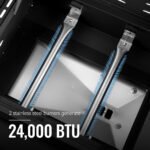 Royal Gourmet ZH3005Y 2-Burner Gas and Charcoal Combo Grill with Offset Smoker & Side Burner - Image 8