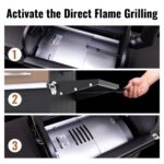 Z GRILLS Flame Expert 572 Sq.in Cooking Area 8 in 1 Wood Pellet Grill & Smoker with Direct Flame Searing, Auto Temperature Control for Outdoor BBQ, Bronze-6002B - Image 4