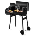 Ktaxon BBQ Grill Outdoor Charcoal Grill Offset Smoker for Patio Backyard,Black