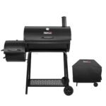 Royal Gourmet CC1830FC 28" Charcoal Grill with Offset Smoker, With Cover,855 Sq. In. Cooking Area, Front Shelf,Charcoal Grill for Outdoor Grilling and Backyard