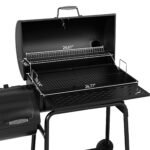 Royal Gourmet CC1830FC 28" Charcoal Grill with Offset Smoker, With Cover,855 Sq. In. Cooking Area, Front Shelf,Charcoal Grill for Outdoor Grilling and Backyard - Image 3