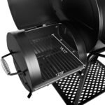 Royal Gourmet CC1830FC 28" Charcoal Grill with Offset Smoker, With Cover,855 Sq. In. Cooking Area, Front Shelf,Charcoal Grill for Outdoor Grilling and Backyard - Image 4