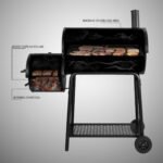 Royal Gourmet CC1830FC 28" Charcoal Grill with Offset Smoker, With Cover,855 Sq. In. Cooking Area, Front Shelf,Charcoal Grill for Outdoor Grilling and Backyard - Image 7