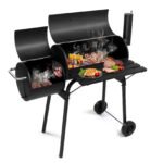 Smoker Grill, Outdoor BBQ Charcoal Grill W/2 Cooking Area, Portable Offset Smoker on Wheels for Patio Backyard Camping - Image 2