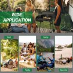 Smoker Grill, Outdoor BBQ Charcoal Grill W/2 Cooking Area, Portable Offset Smoker on Wheels for Patio Backyard Camping - Image 6