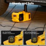 Naipo Electric Car Jack Kit, 5 Ton 12V Portable Battery CarJack Lifting with Electric Wrench/Built-in Tire Inflator Pump/LED Light for SUV/Sedans Yellow - Image 5