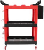 3 Tier Auto Detailing Cart, Rolling Utility Detailing Tool Cart Car Wash Organizer Cart with Wheels Mobile Utility Cart for Garage Workshop Repair Shop$$Office - Image 4