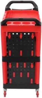 3 Tier Auto Detailing Cart, Rolling Utility Detailing Tool Cart Car Wash Organizer Cart with Wheels Mobile Utility Cart for Garage Workshop Repair Shop$$Office - Image 5