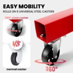 8-Ton Hydraulic Pump Engine Hoist with Lever, 2 Ton/4400 LBS, Heavy Duty Cherry Picker Shop Crane with Folding Design & 360° Casters, Engine Crane with Leveler - Image 4