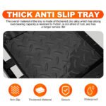 Vertlley 2Pcs Car Ramps with 5t/11050 lb, Heavy-Duty Steel Vehicle Ramps, Portable Car Lift , Built-in Hydraulic Jack, Black - Image 4