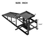 S-HOME 5 Ton Hydraulic Auto Car Truck Service Ramps in Red Color, Garage Lift Frame for Automotive Repair - 2 Pack Set,Black - Image 7