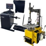 HPDMC Tire Changer and Balancer Combo 810 & S-1200A, 110V Tire Machine Set for Wheel Mounting & Balancing, Garage Auto Shop Equipment