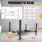 KT-4H850 Four Post Parking Lift Storage Service Car Auto Lift Truck Hoist with Caster Kit for Home Garage,Repair Shop - Image 7