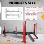 Heavy Duty 15,000Lbs 4-Post Car Lift -Automotive Storage Service Parking Lift for Home Garage, Repair Shop, Manual Safety Lock Release (4H150),CE Approved and C - Image 4