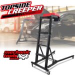 Foldable Topside Creeper, Automotive Engine Creeper with 45”-66” Adjustable Height, 400LBS Capacity High Top Automotive Creeper with 4 Swivel Caster Wheels and