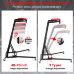 Foldable Topside Creeper, Automotive Engine Creeper with 45”-66” Adjustable Height, 400LBS Capacity High Top Automotive Creeper with 4 Swivel Caster Wheels and - Image 2