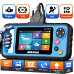 AVAPOW OBD2 Scanner, Code Reader for Engine ABS SRS Transmission Diagnostic, Scan Tool with 3 Reset Services, AutoVIN, Battery & Performance Test, Free Lifetime