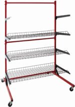 Yeeoy Heavy Duty Parts Management Cart, Auto Body Rolling Parts Rack, 3 Shelf Tool Storage Rack with Wheels, Wire Shelving Unit for Workshop Garage Auto Repair
