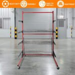 Yeeoy Heavy Duty Parts Management Cart, Auto Body Rolling Parts Rack, 3 Shelf Tool Storage Rack with Wheels, Wire Shelving Unit for Workshop Garage Auto Repair - Image 7