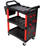 3-Tier Auto Detail Cart with Wheels, Bucket & Tools for Garage Workshop - Image 3
