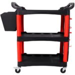 3-Tier Auto Detail Cart with Wheels, Bucket & Tools for Garage Workshop - Image 4