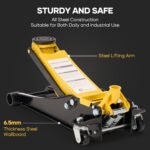 Naipo 3 Ton Low Profile Floor Jack, Dual Piston Hydraulic Pump, Heavy Duty All Steel Construction, Lifting Range 2.8"-19.7", Use for Car, SUV, Mini RV, Light Tr - Image 5