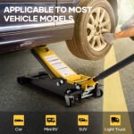 Naipo 3 Ton Low Profile Floor Jack, Dual Piston Hydraulic Pump, Heavy Duty All Steel Construction, Lifting Range 2.8"-19.7", Use for Car, SUV, Mini RV, Light Tr - Image 6