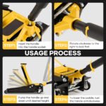 Naipo 3 Ton Low Profile Floor Jack, Dual Piston Hydraulic Pump, Heavy Duty All Steel Construction, Lifting Range 2.8"-19.7", Use for Car, SUV, Mini RV, Light Tr - Image 8