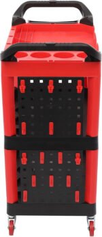 3 Tier Auto Detailing Cart, Rolling Utility Tool for Car Wash Organizer With Wheels - Mobile Cart for Garage Workshop Repair Shop - Image 5