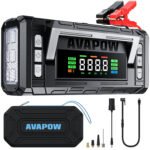 AVAPOW 5000A Car Battery Jump Starter with Air Compressor, 12V Portable Battery Booster, 150PSI Cordleess Tire Inflator with Auto-Shutoff, Emergency Multi-Funct